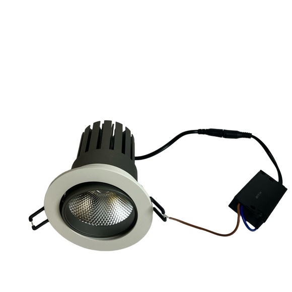 Lighting Fixture Recessed Light Round Trim LED Black Heat Sink Wired Minimalist - Picture 1 of 7